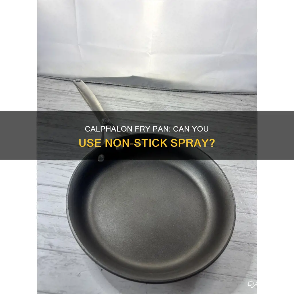 can I used non stick spray in calphalon fry pan