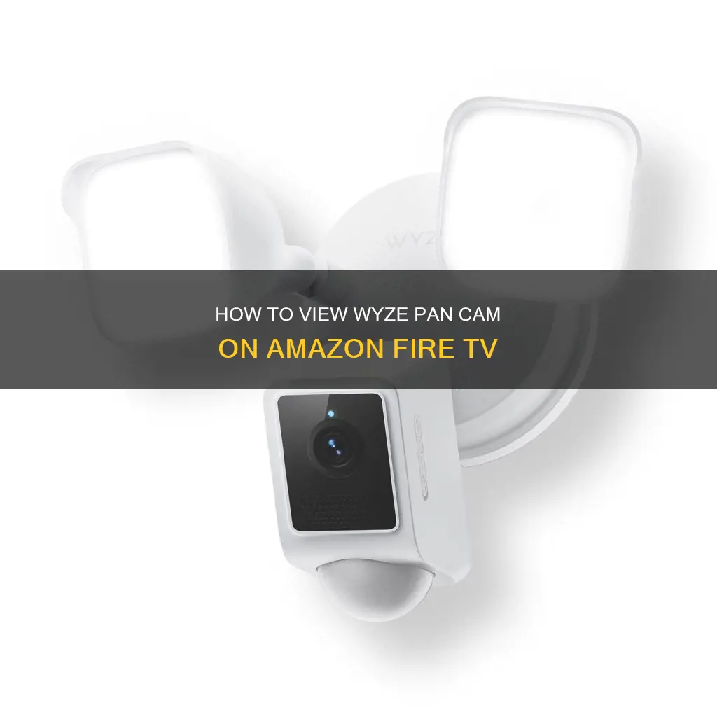can I view wyze pan cam on amazon fire tv
