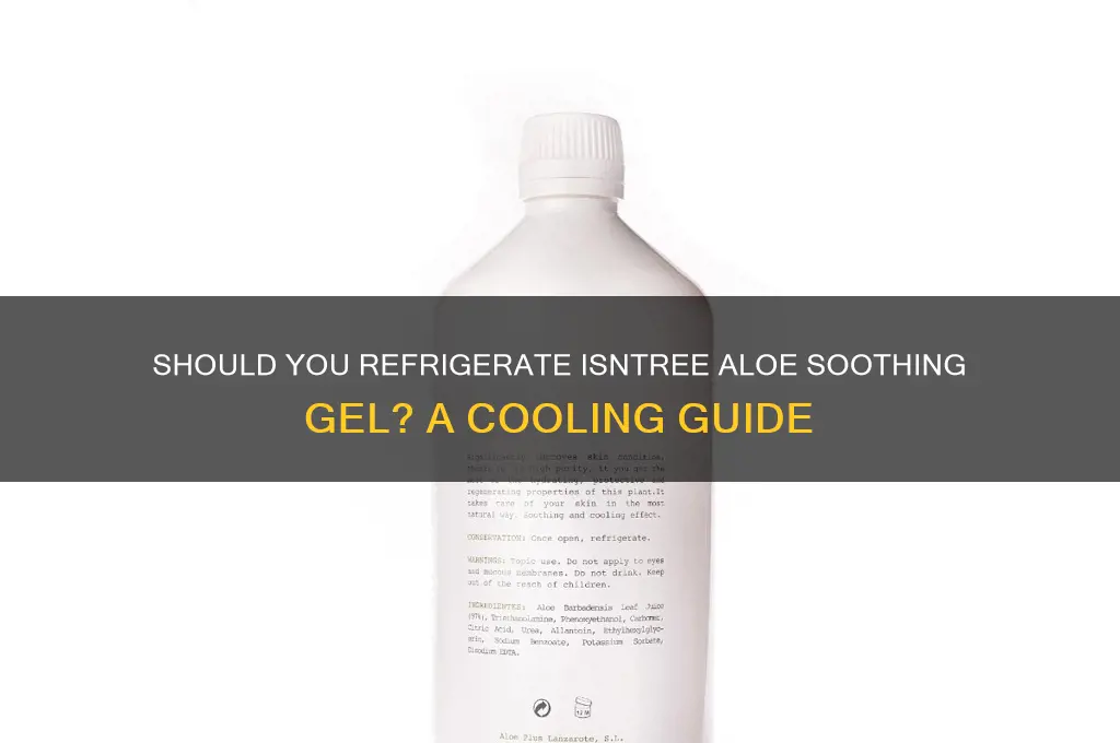 can isntree aloe soothing gel be refrigerated