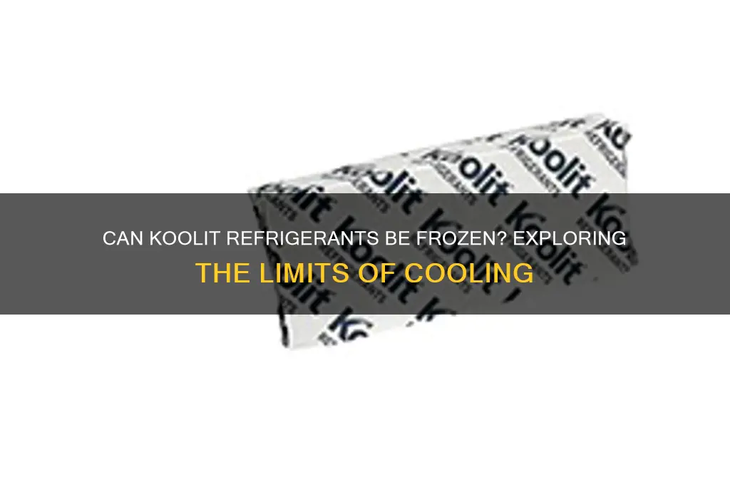 can koolit refrigerants be frozen