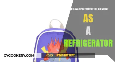 Lava Splatter Weight: Can It Match a Refrigerator's Mass?