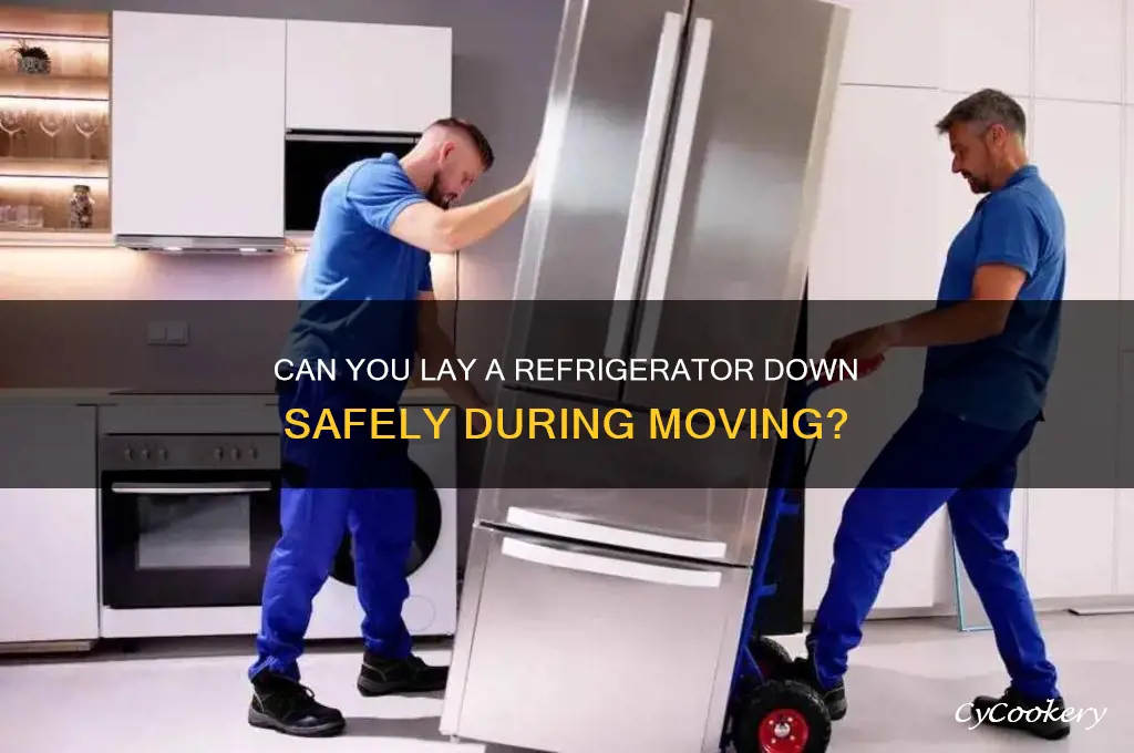 can lay a refrigerator down to move it