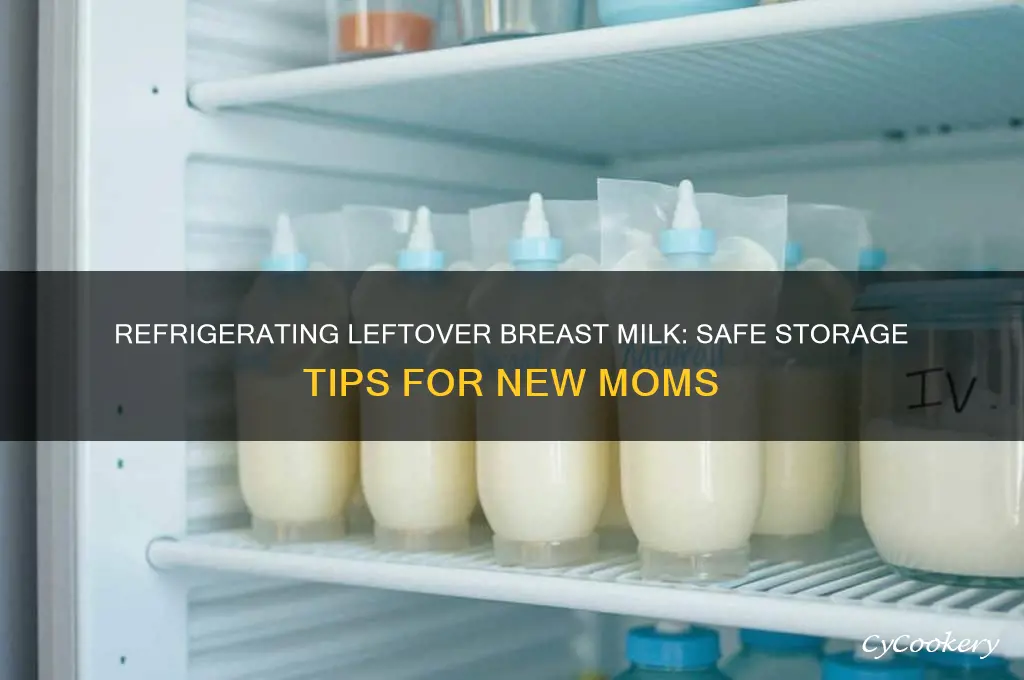 can leftover breast milk be refrigerated