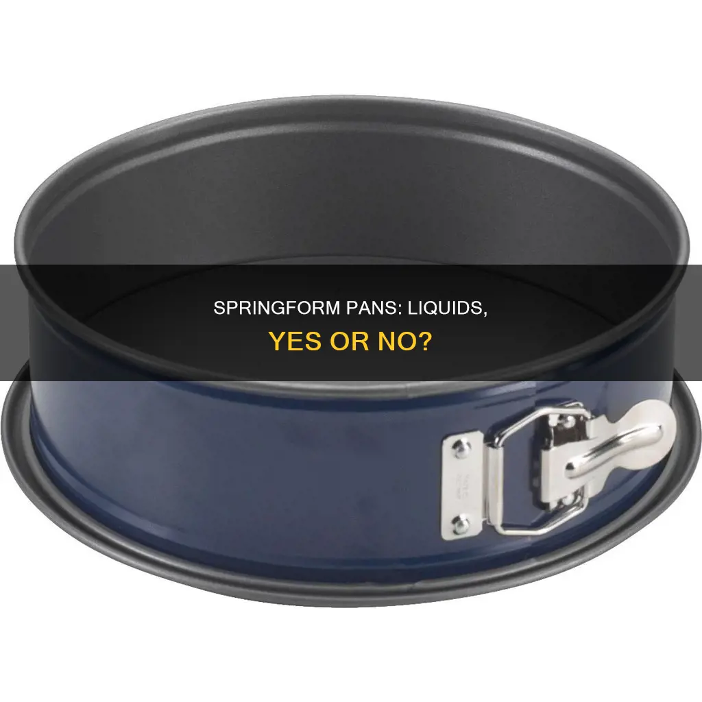 can liquid go in a springform pan