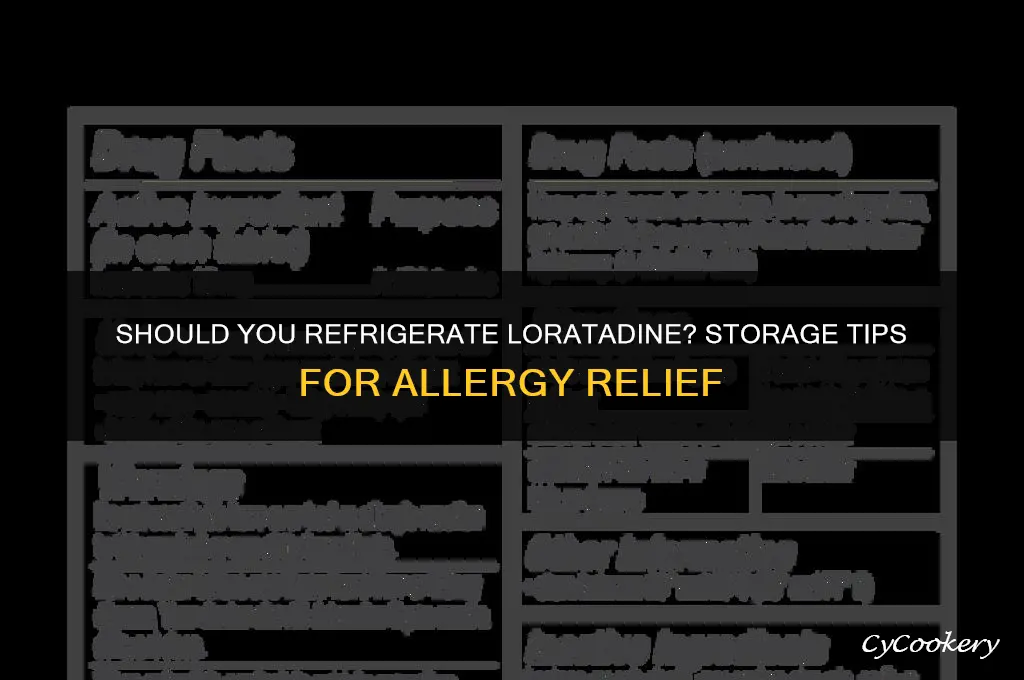 can loratadine be refrigerated