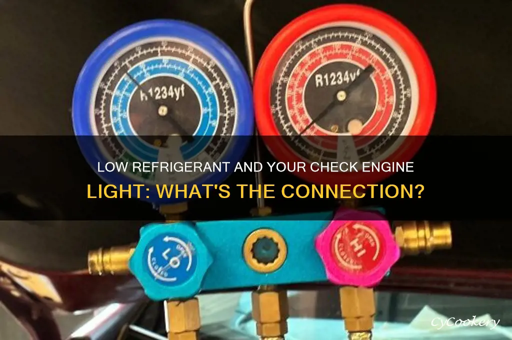 can low refrigerant cause check engine light