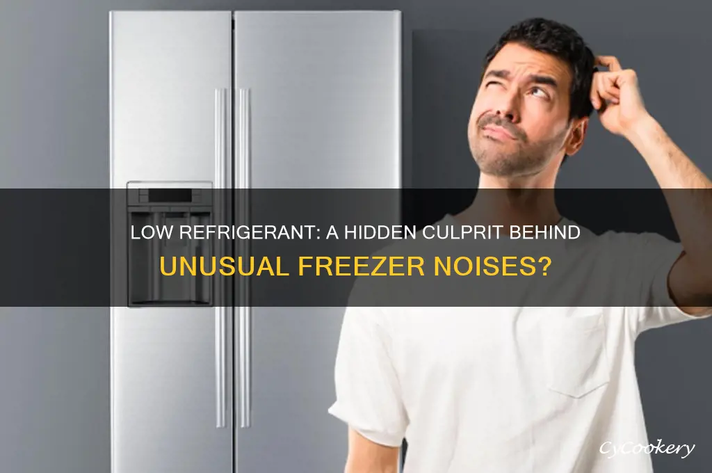 can low refrigerant cause noises in the freezer