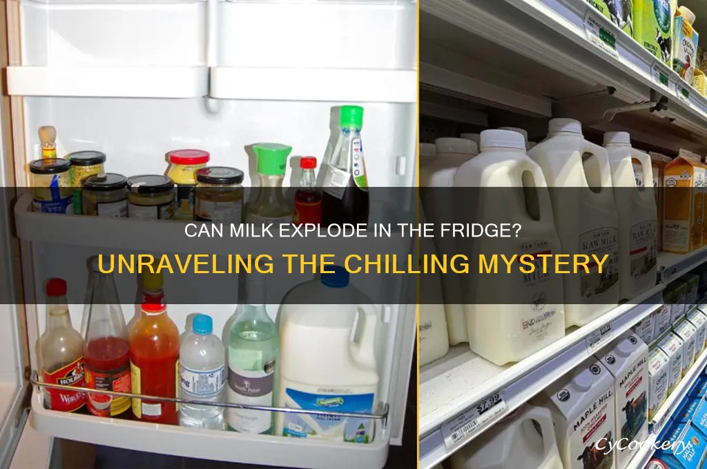 can milk explode in the refrigerator