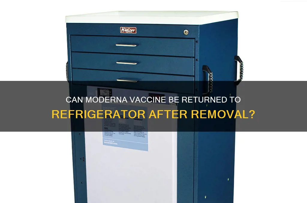 can moderna vaccine be returned to refrigerator