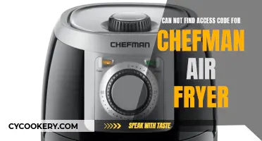 Where is My Chefman Air Fryer Access Code?