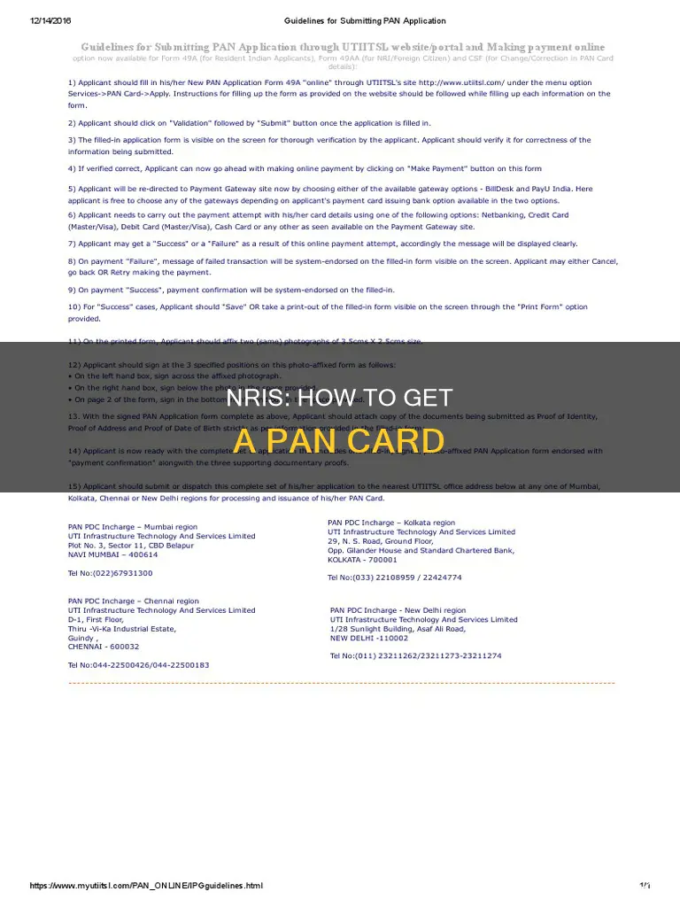 can nri apply for pan card