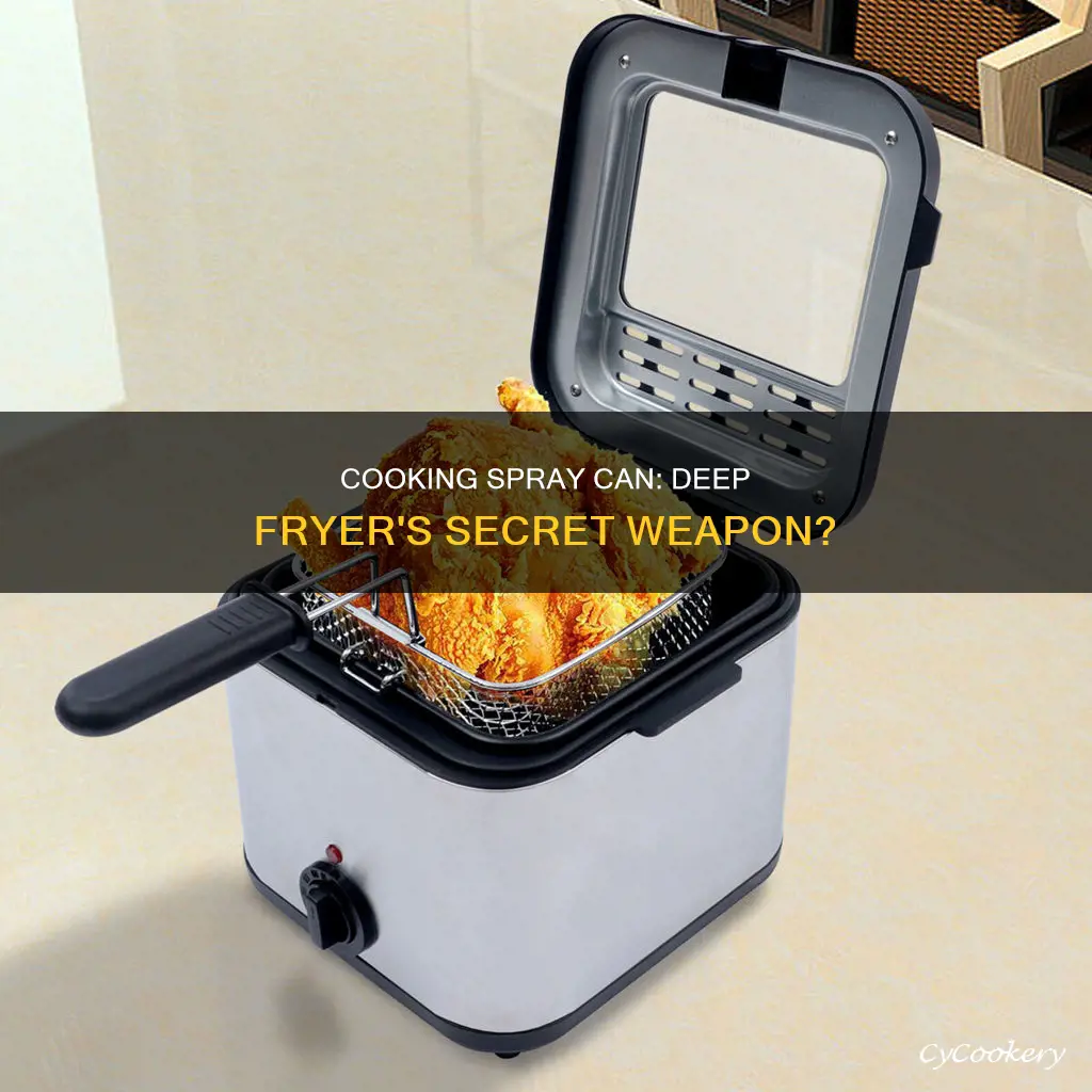 can of cooking spray in deep fryer