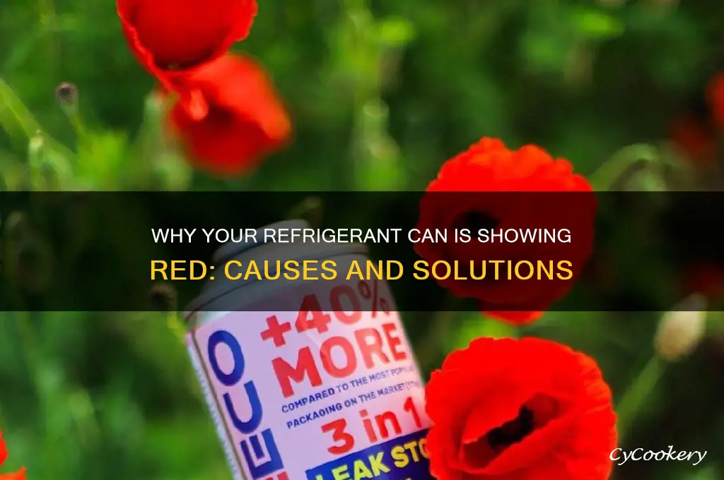 can of refrigerant showing red