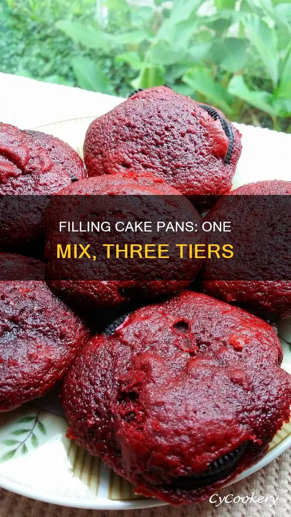 can one box cake mix fill three 6 cake pans