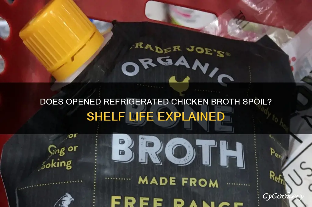 can opened refrigerated chicken broth go bad
