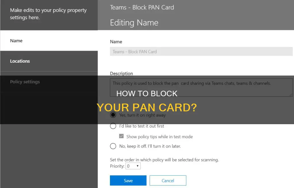 can pan card be blocked