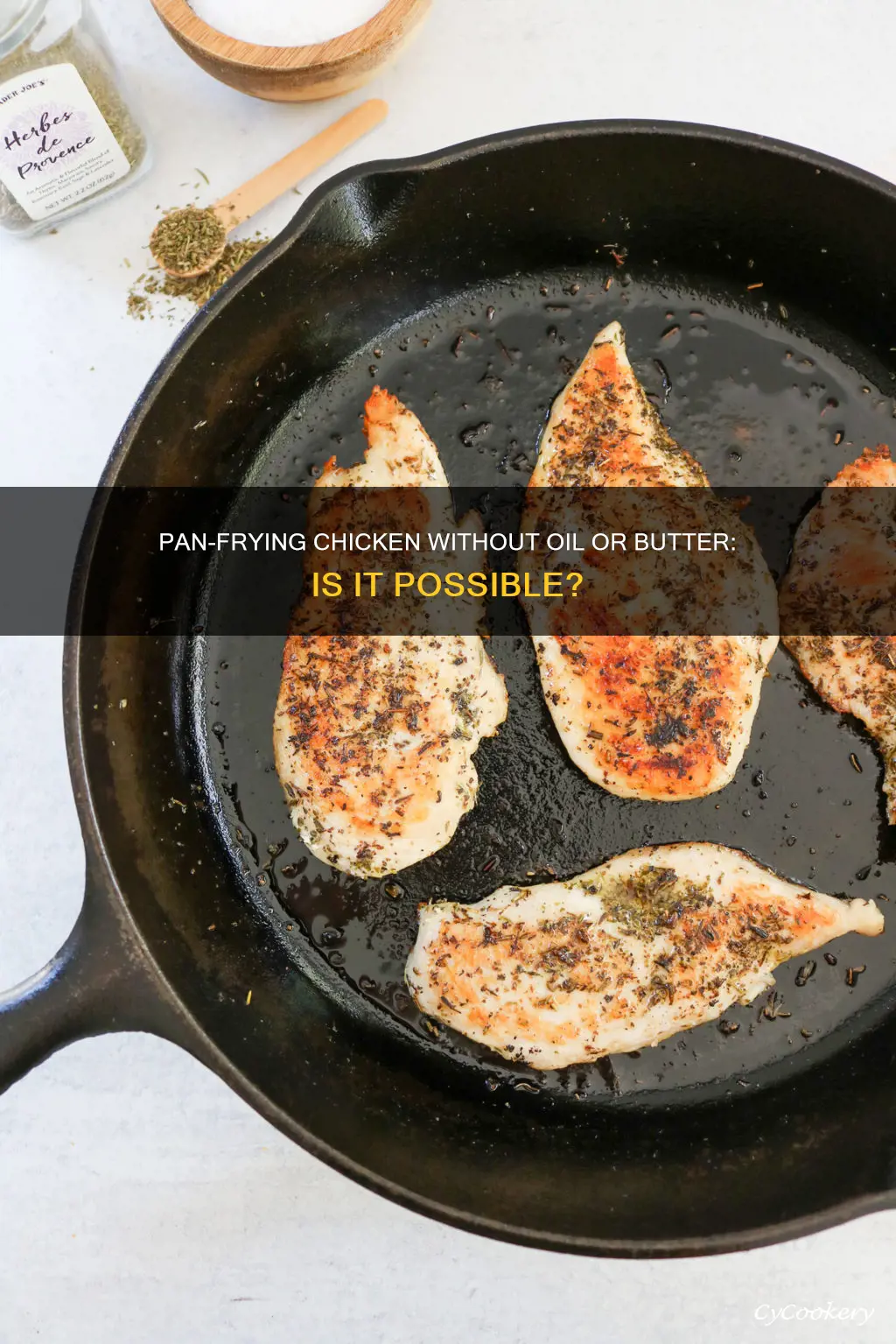 can pan fry chicken without oil or butter