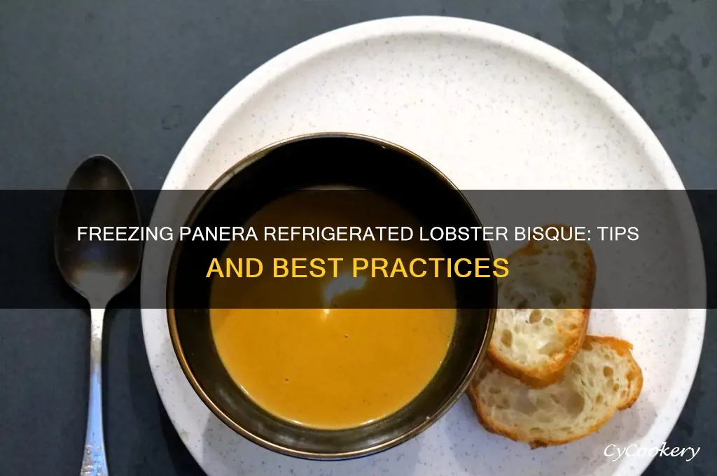 can panera refrigerated lobster bisque be frozen