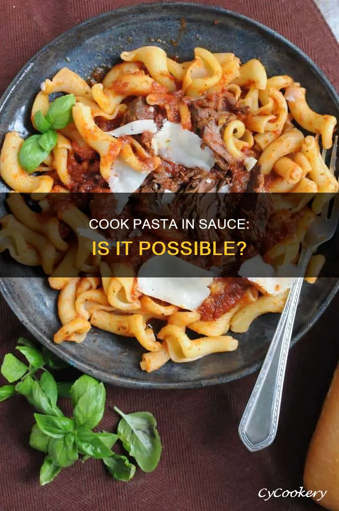 can pasta be cooked in a pot of sauce
