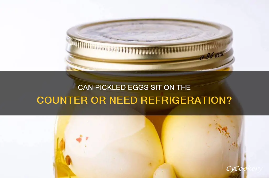 can pickled eggs be left on a counter on refrigerator