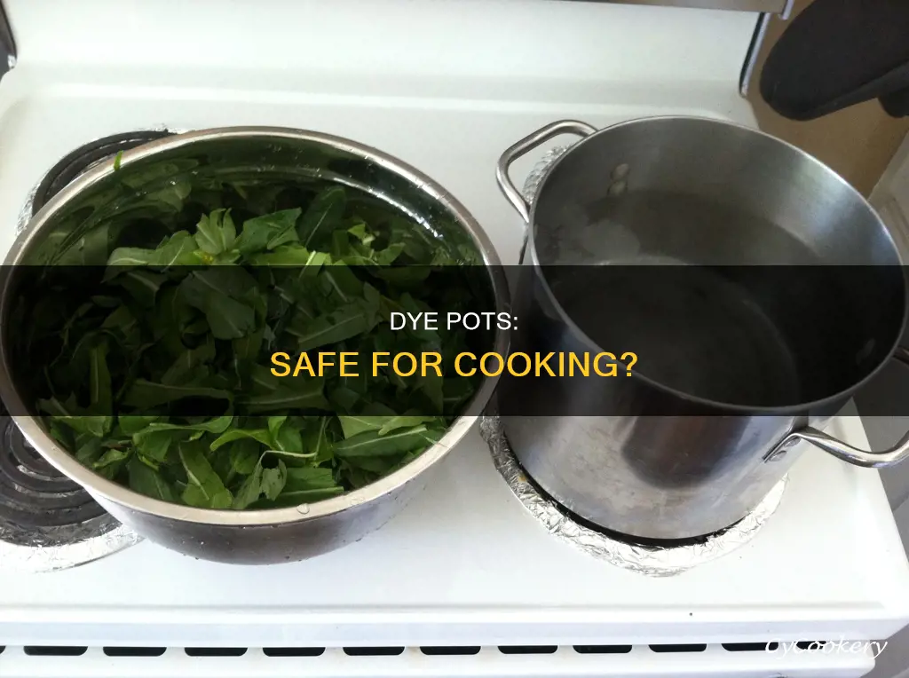 can pots used to dye clothes be used for cooking