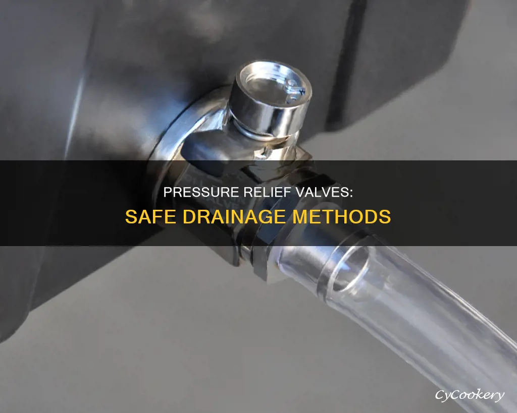 can pressure relief valve drain into pan