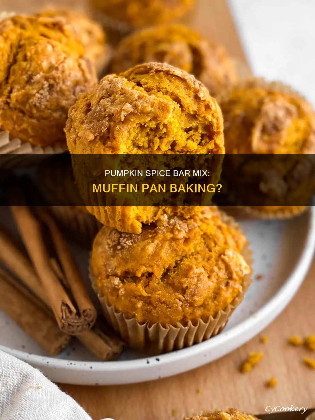 can pumpkin spice bar mix be baked in muffn pan