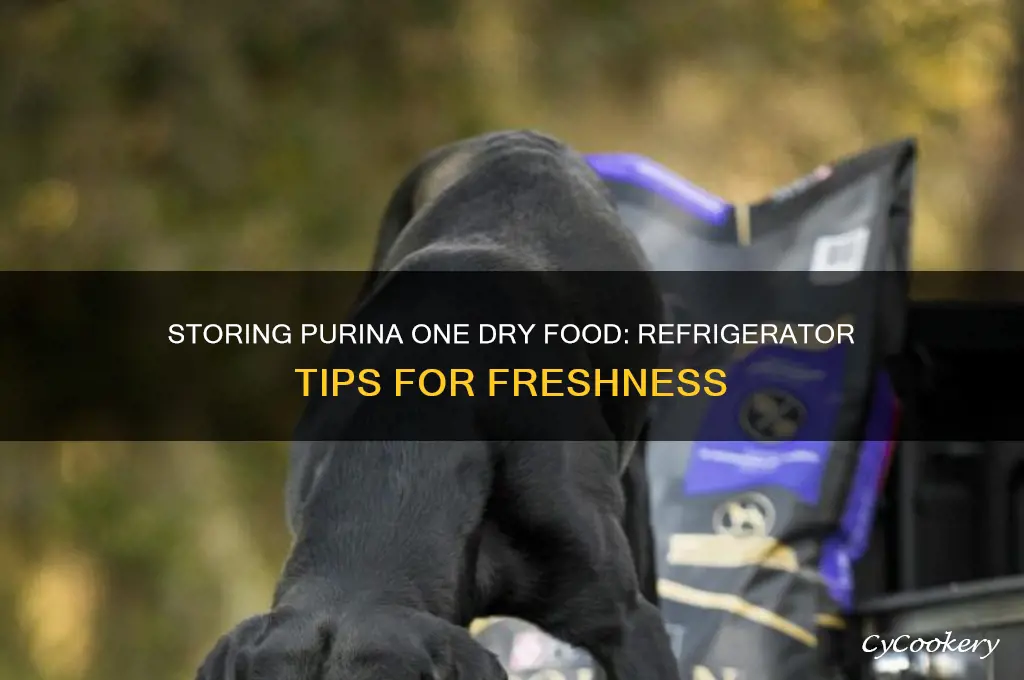 can purina one dry food be stored in refrigerator