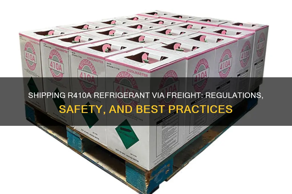 can r410a refrigerant ship via freight