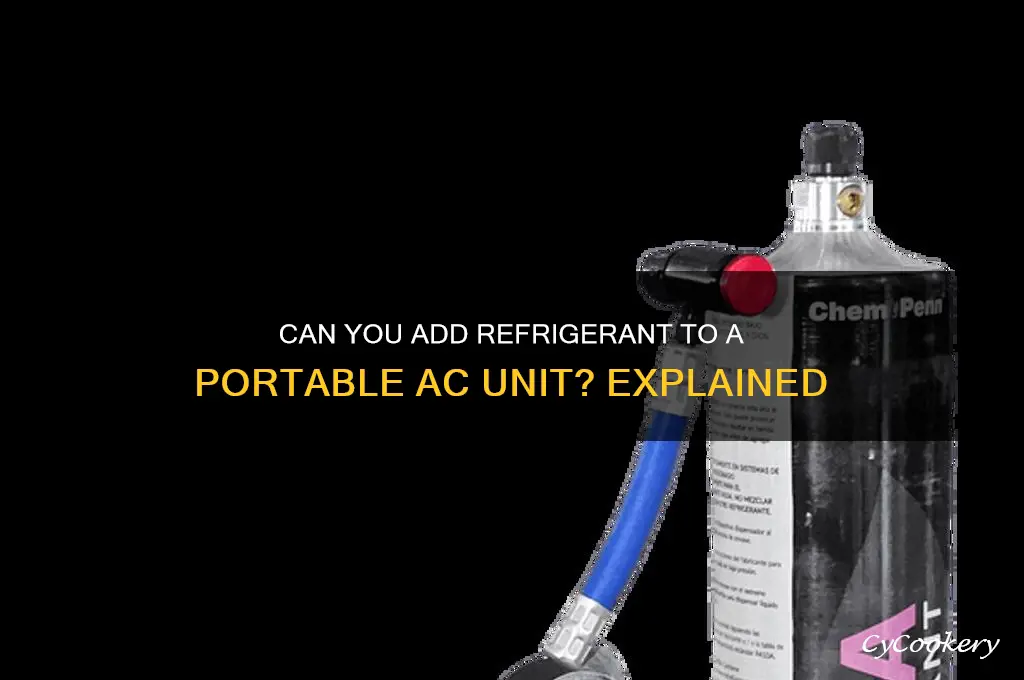 can refrigerant be added to a portabke ac