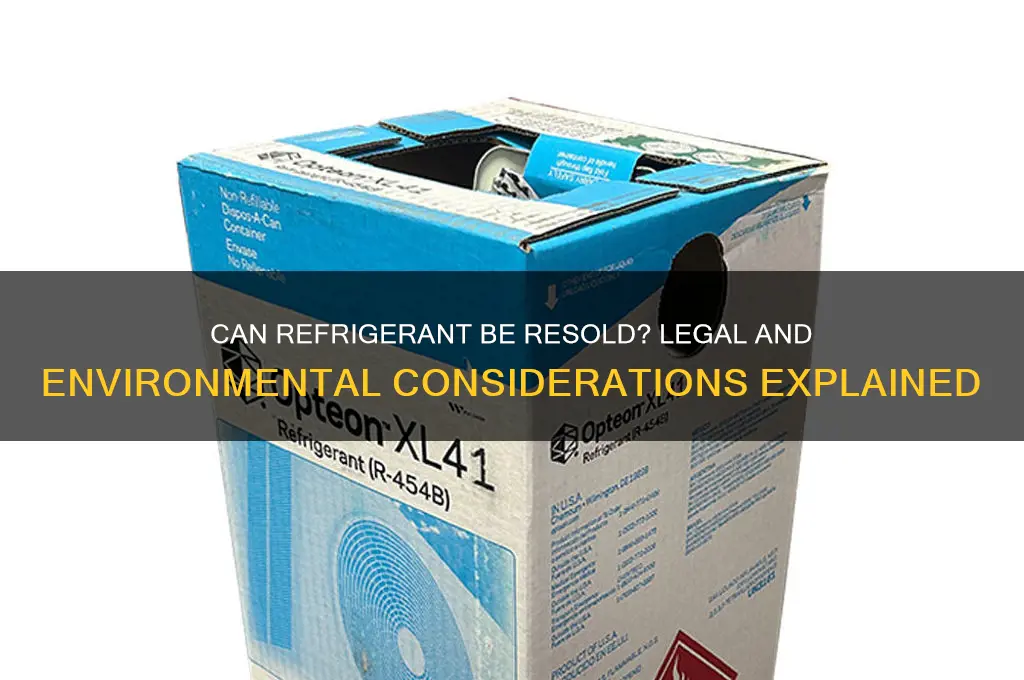 can refrigerant be resold