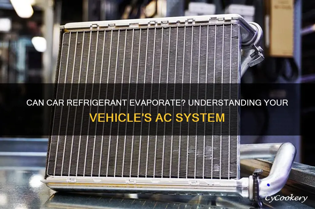 can refrigerant in a car evaporate