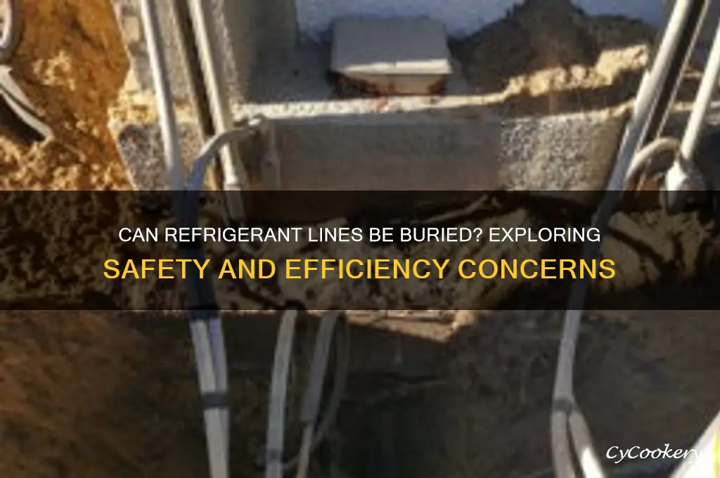 can refrigerant lines be buried