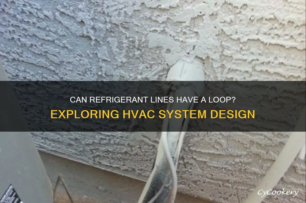 can refrigerant lines have a loop
