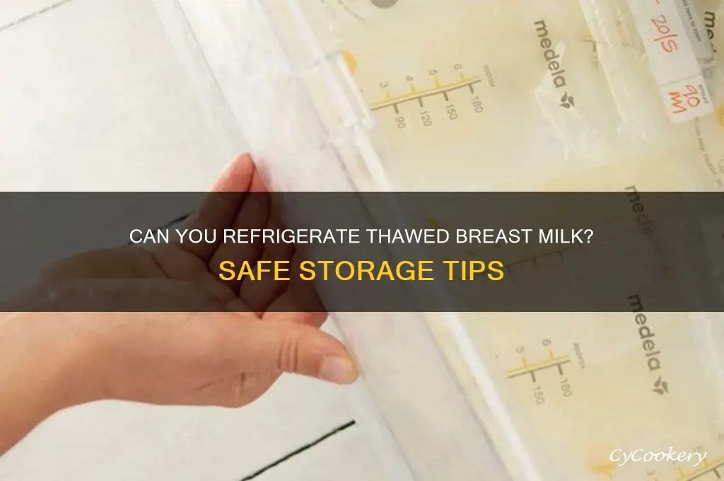 can refrigerate thawed breast milk