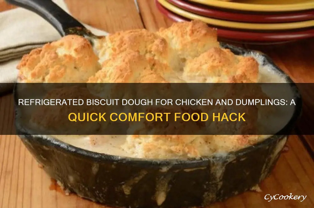can refrigerated biscuit dough be used in chicken and dumplings