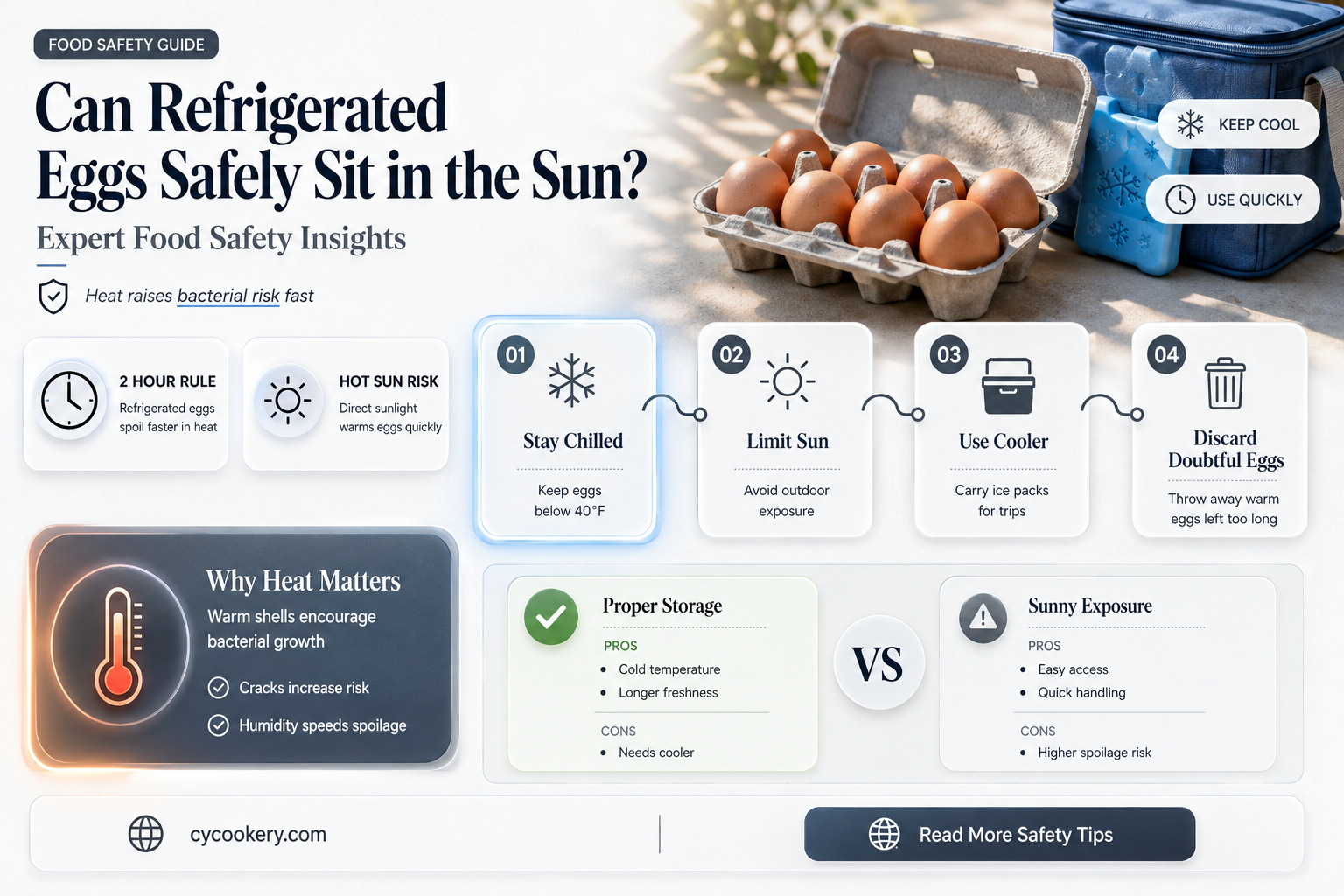 are eggs okay in the sun after being refrigerated