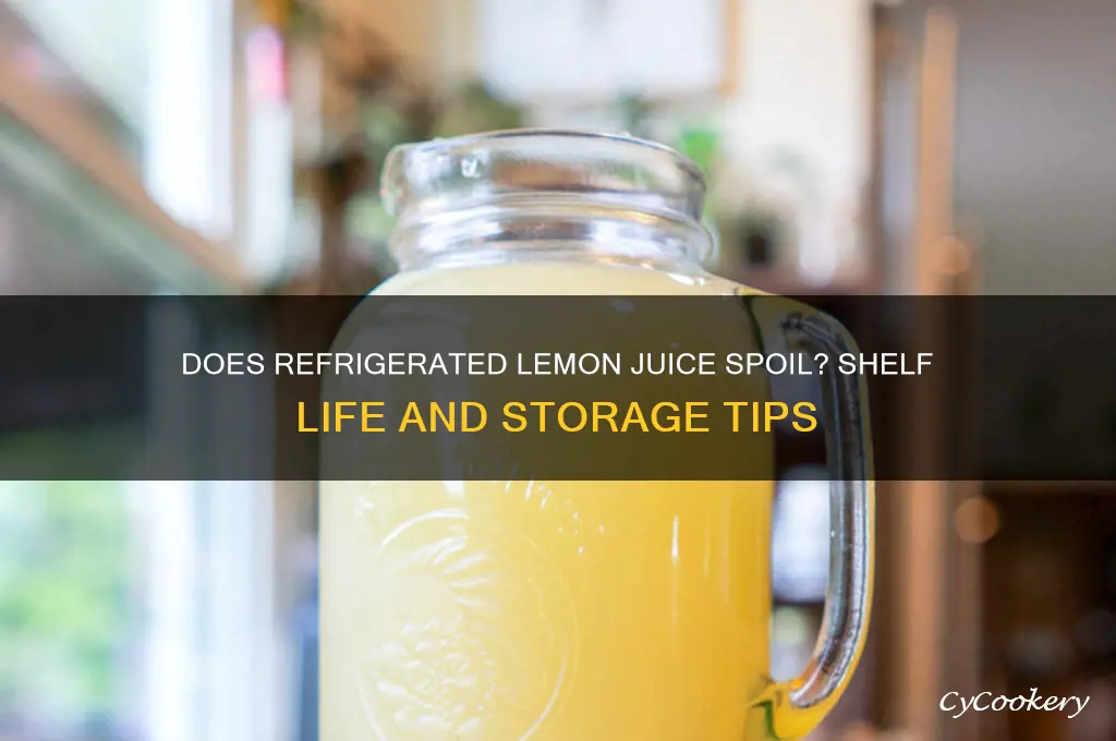 can refrigerated lemon juice go bad