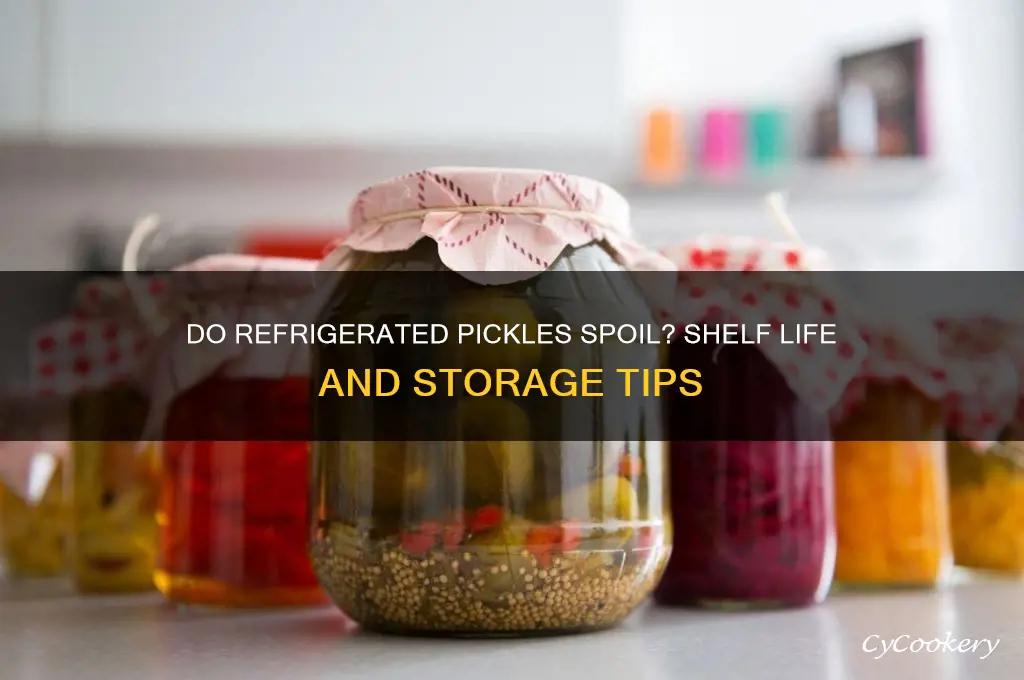 can refrigerated pickles go bad