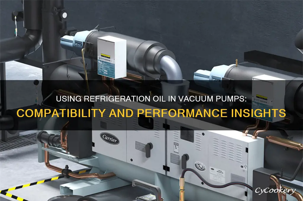 can refrigeration oil be use in vacuum pump