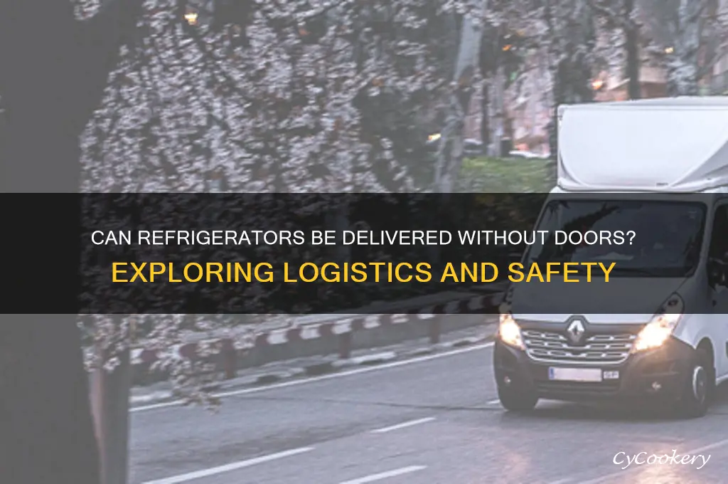 can refrigerator be delivery without doors