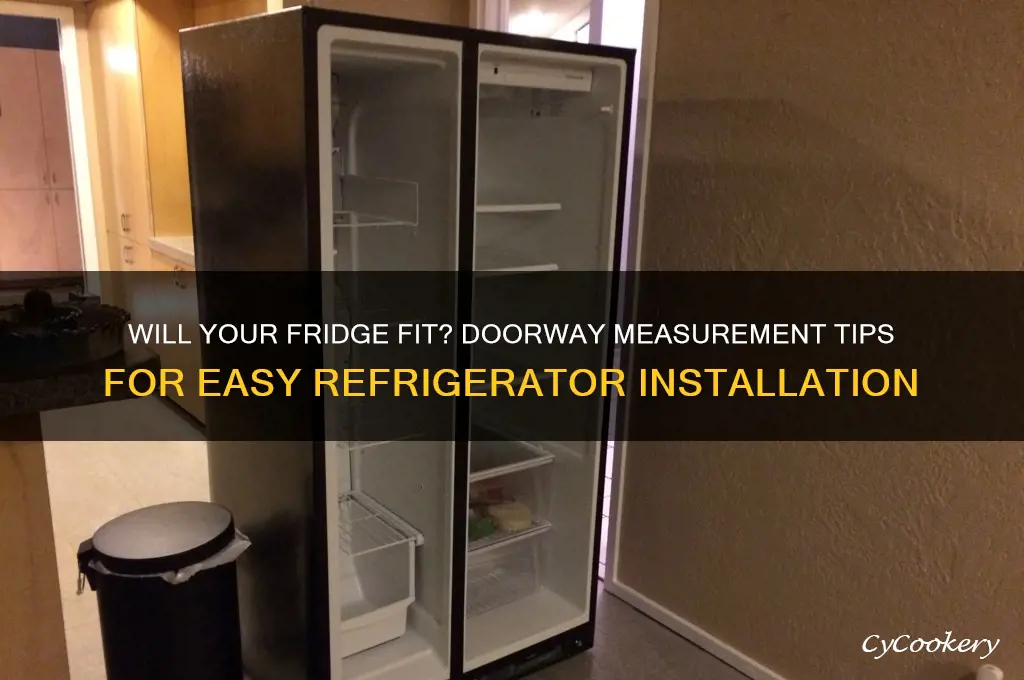 can refrigerator fit through door