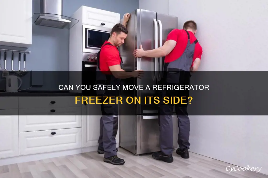 can refrigerator freezer be moved on its side