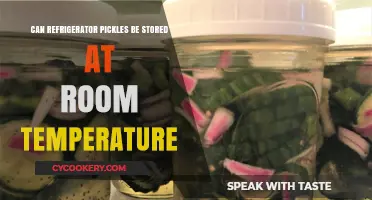 Can Refrigerator Pickles Safely Be Stored at Room Temperature?