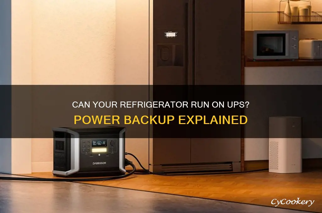 can refrigerator run on ups