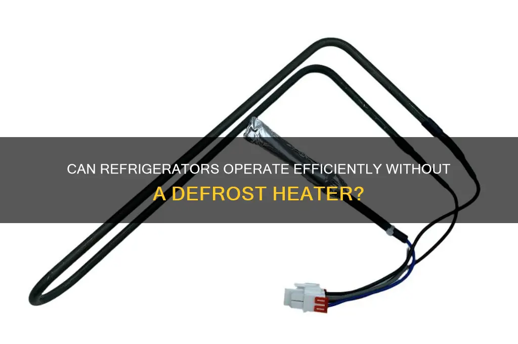 can refrigerator run without defrost heater