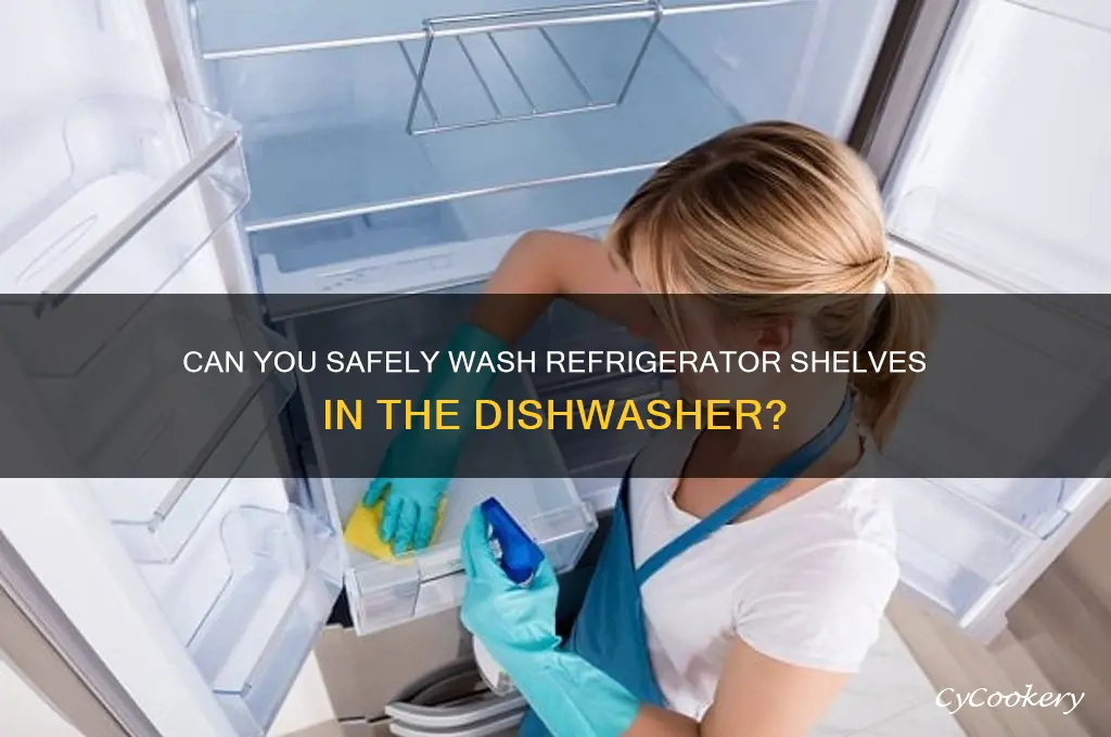 can refrigerator shelves be placed in dishwasher