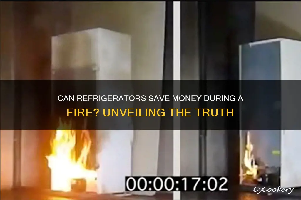 can refrigerators safe money in fire