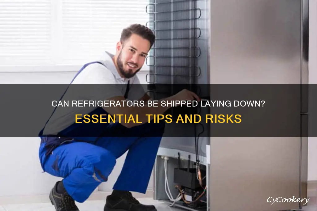 can refrigerators ship laying down