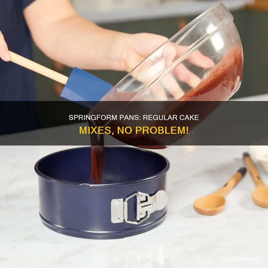 can regular cake mix be used in springform pan